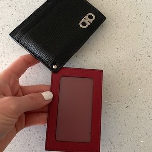 Authentic Salvatore Ferragamo Revival Calfskin Leather Card Case